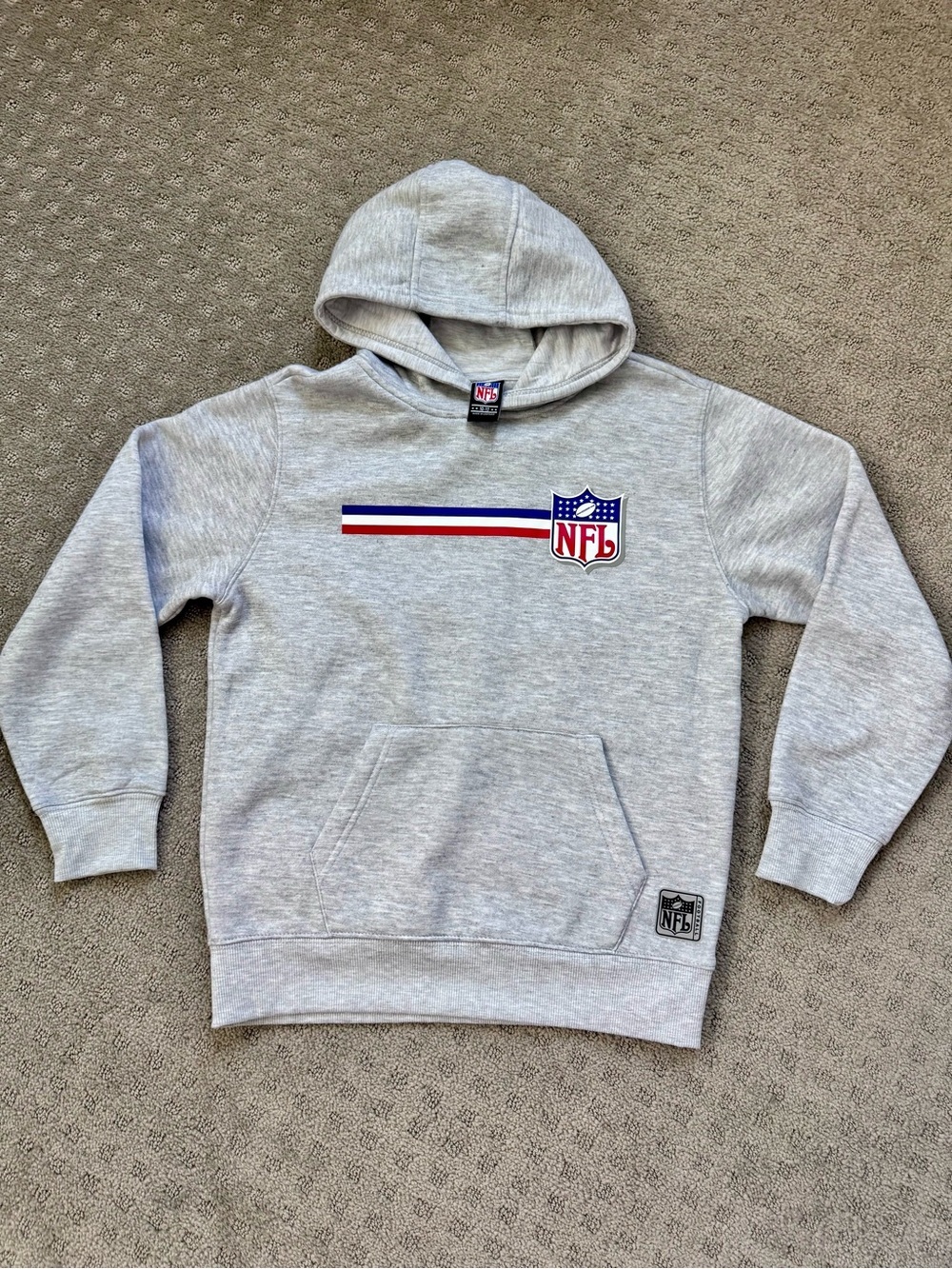 NFL Youth Hoodie Size 10/12 Gray Pullover Sweatshirt Football League